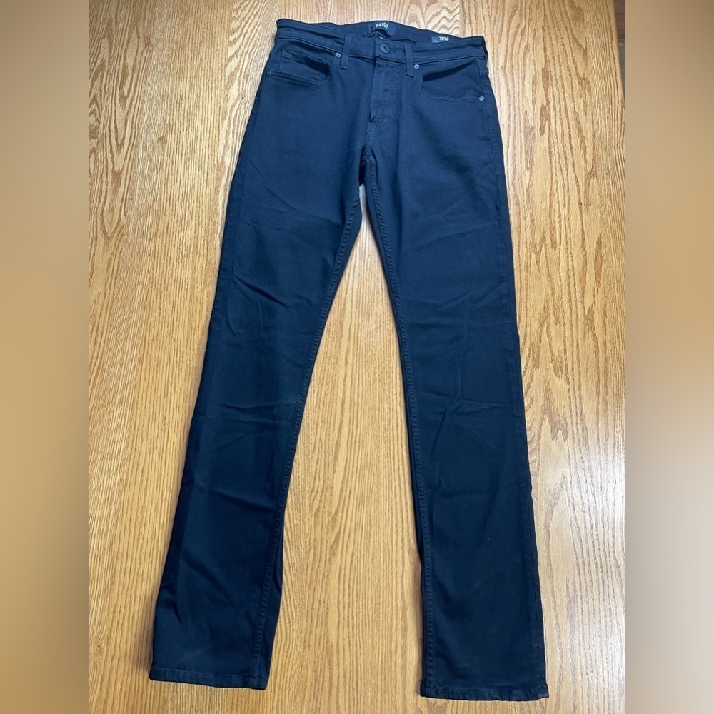 PAIGE Women's Straight Leg Jeans in Black